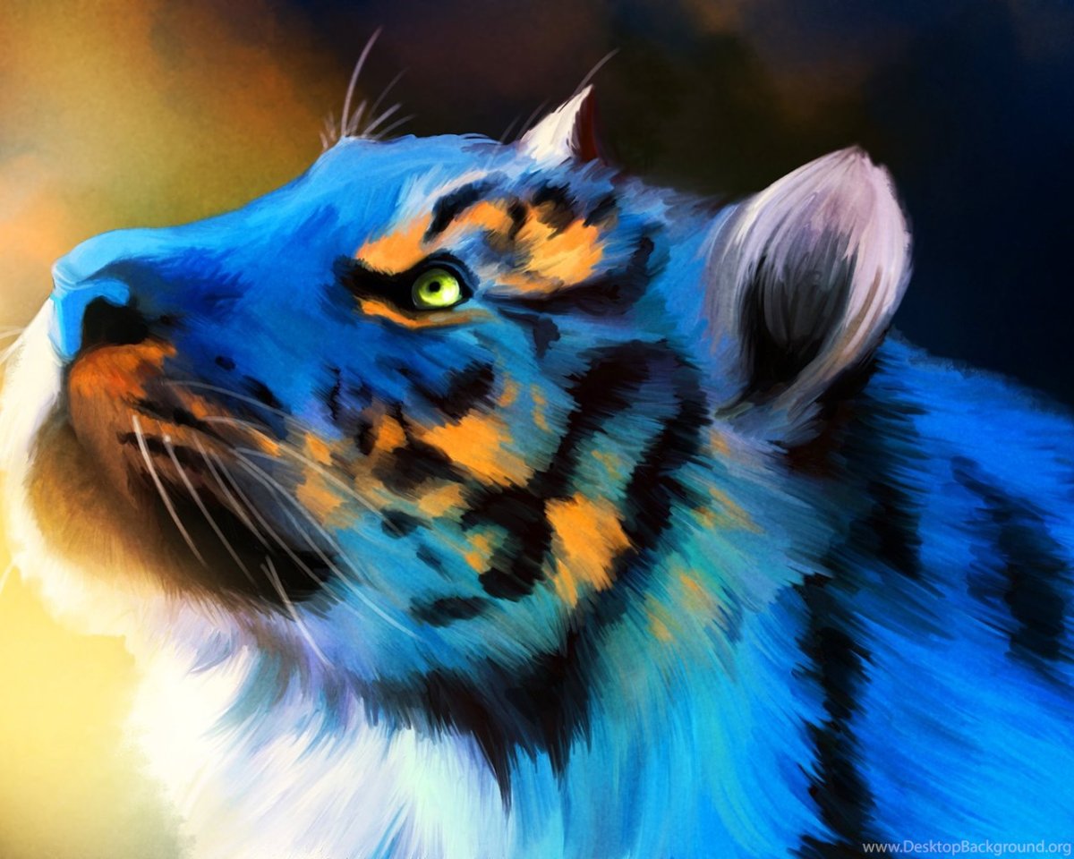 Редкие тигры синие