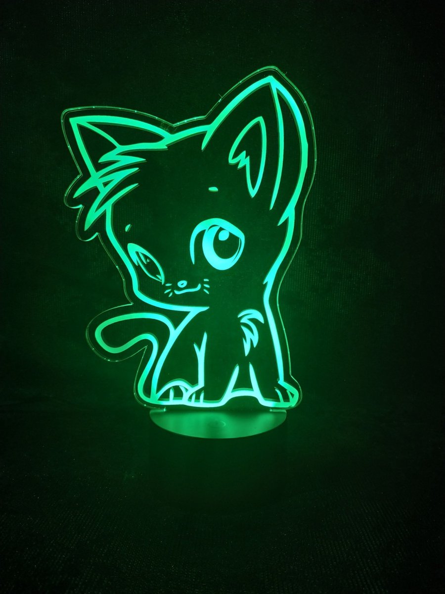Неоновый светильник кот