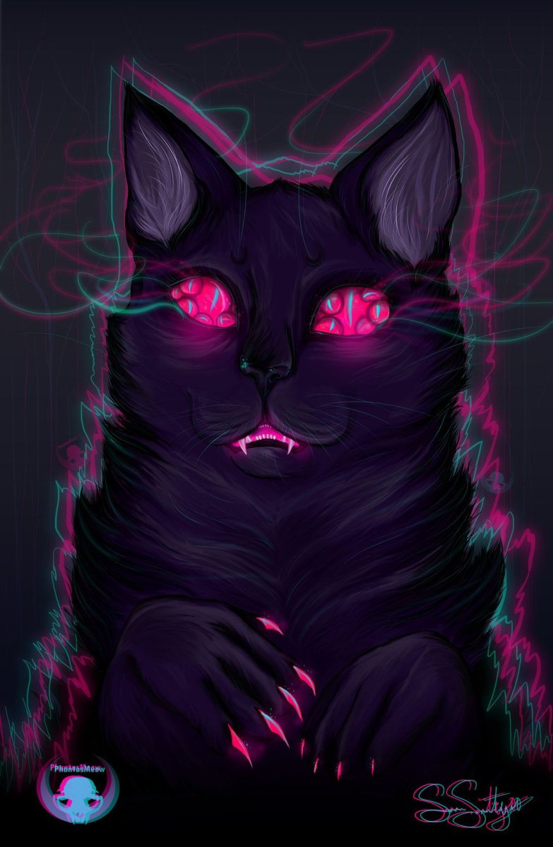 Неоновый кот