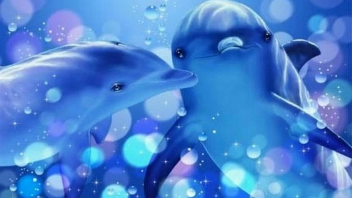 Фон с дельфинами