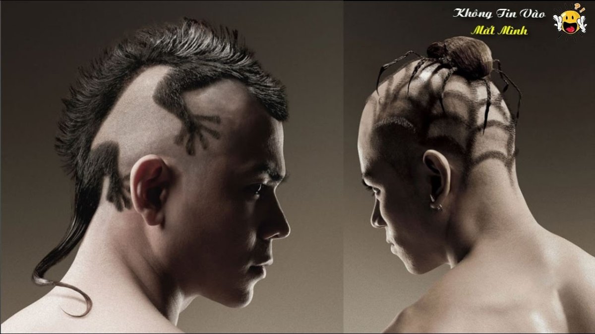 Прическа в виде ящерицы