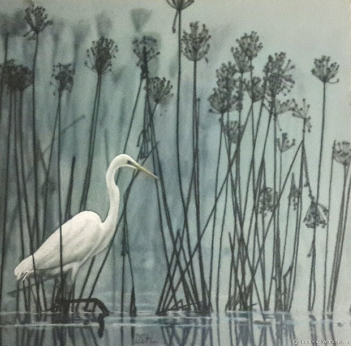 Журавли в камышах