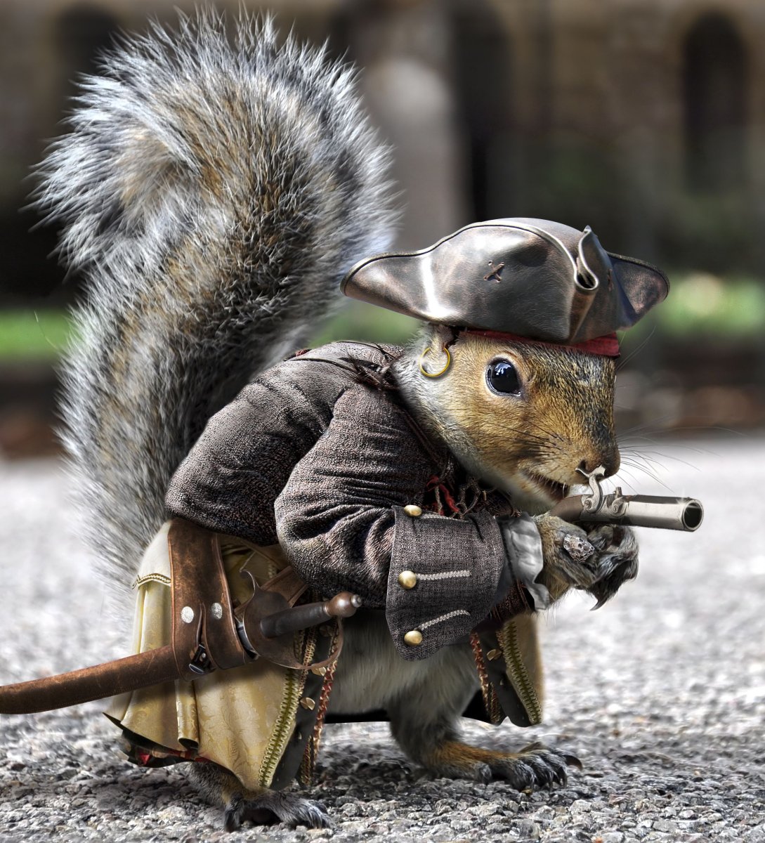 Охотник в лесу