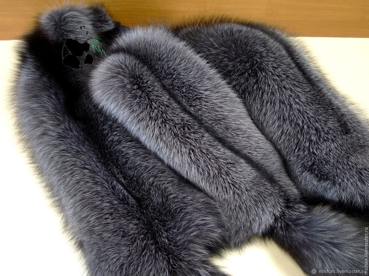 Saga furs мех чернобурой лисы