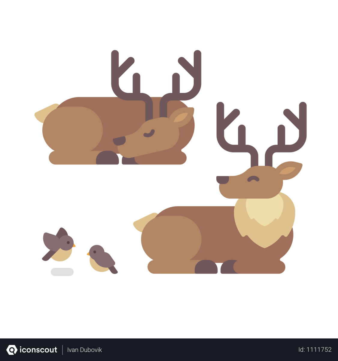 Спящий олень для детей