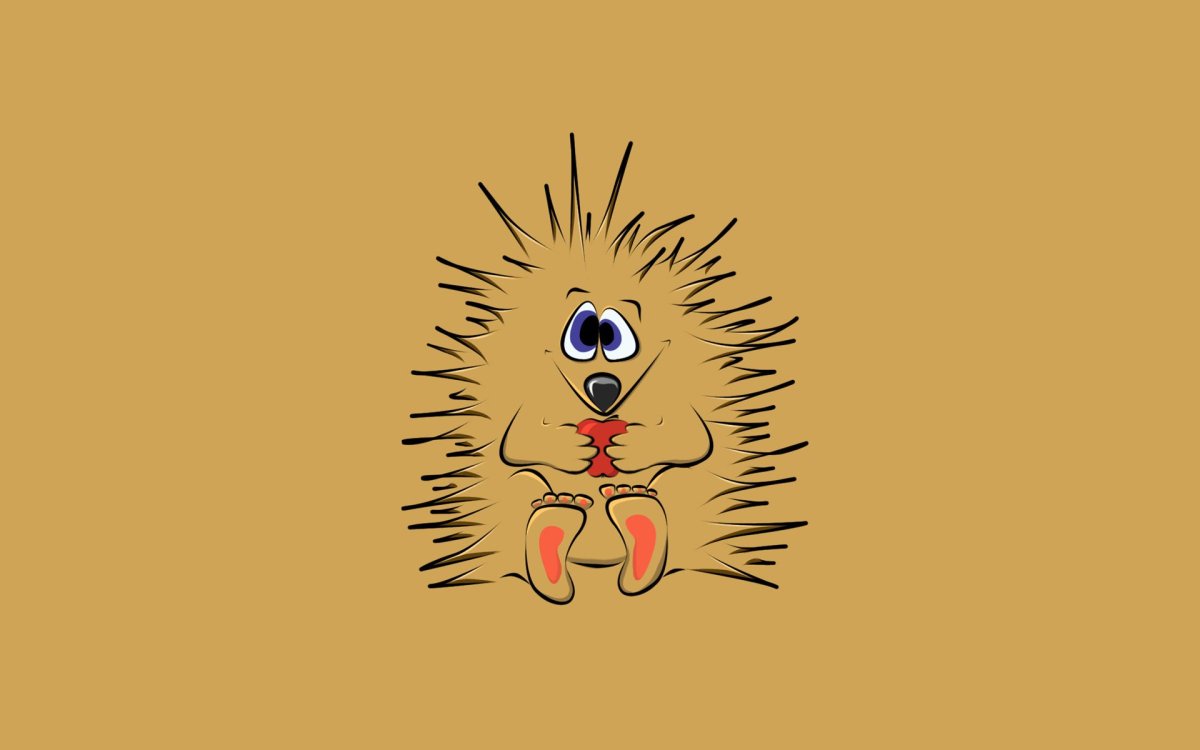 Ёжик Минимализм рисунок