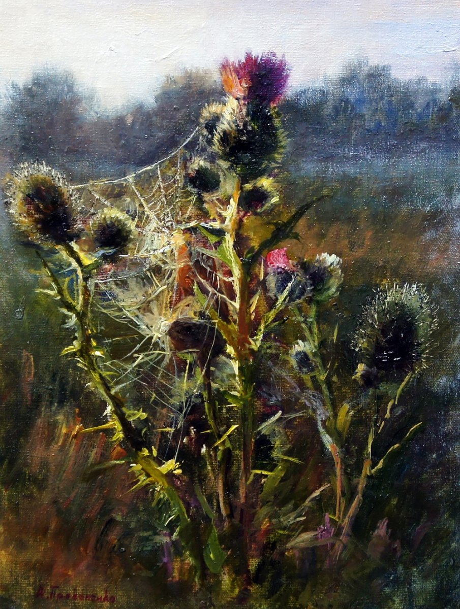 Щегол на репейнике