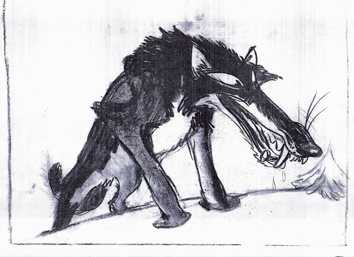 Гиеновая собака волк Африки