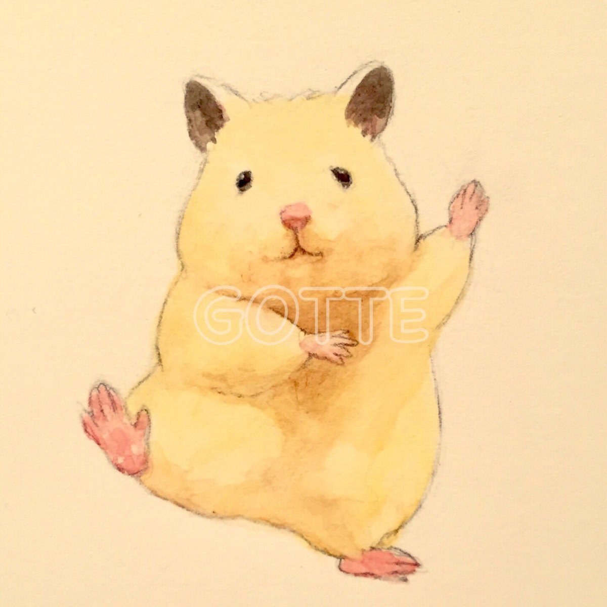 Рисованные лапки хомяка