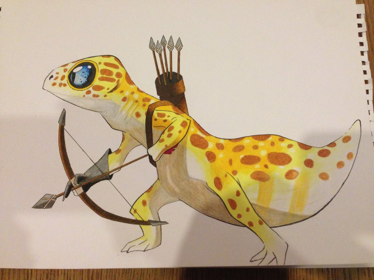 Геккон иллюстрация