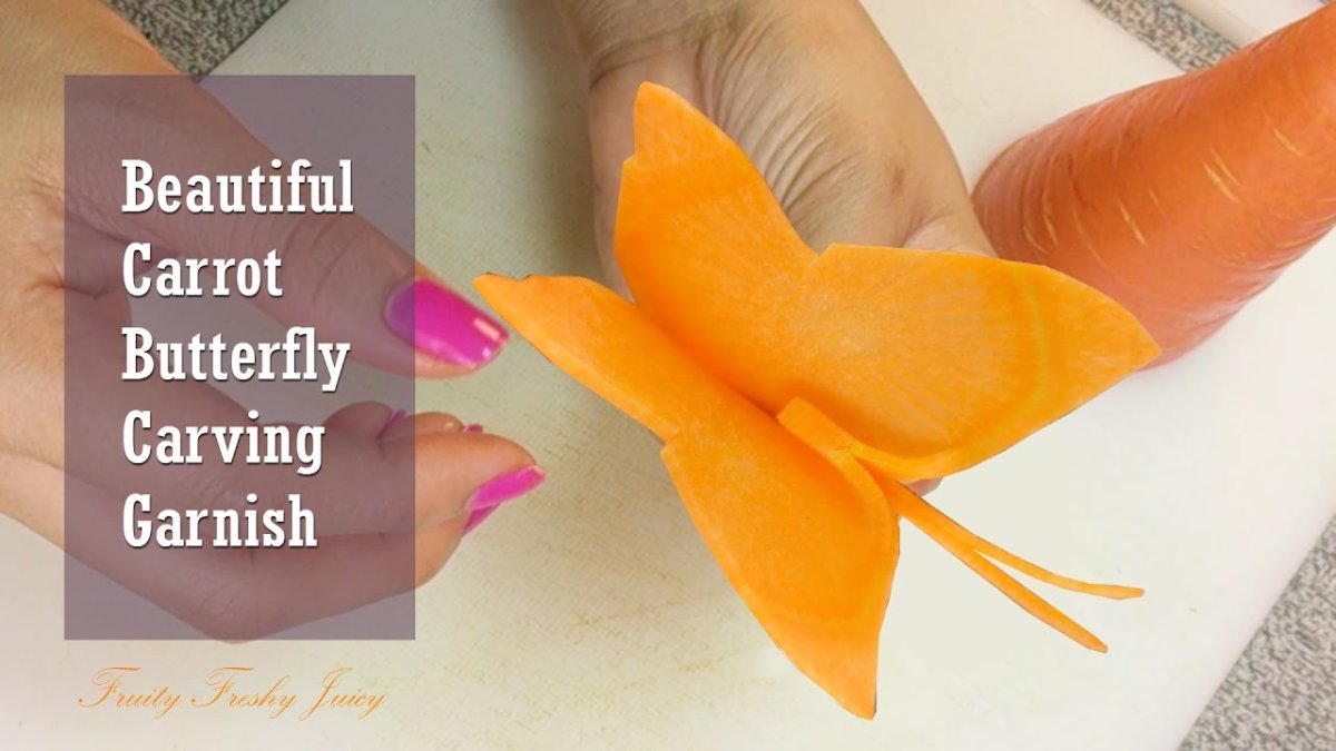Бабочка из моркови Карвинг