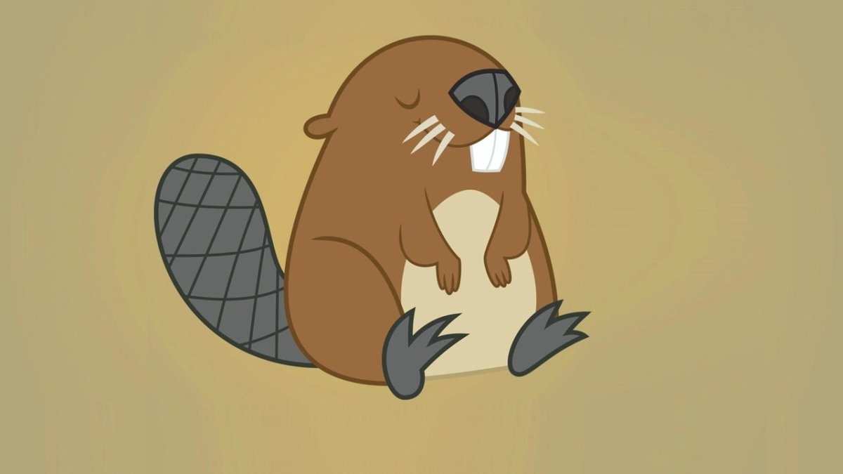 Бобер акварель