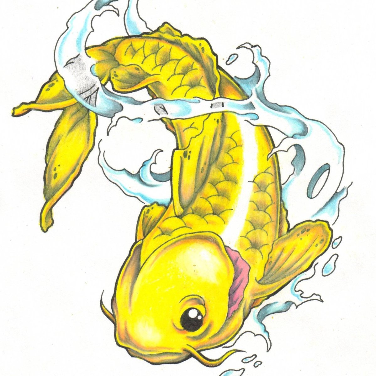 Золотой Карп тату