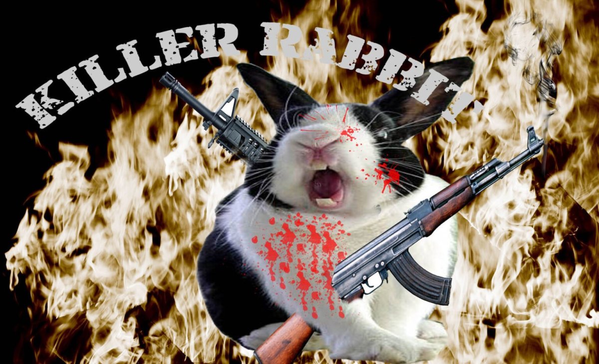 Кролик с оружием