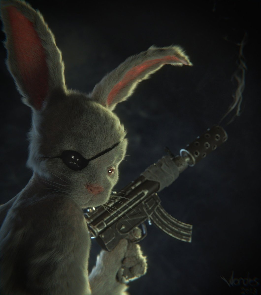Кролик с оружием