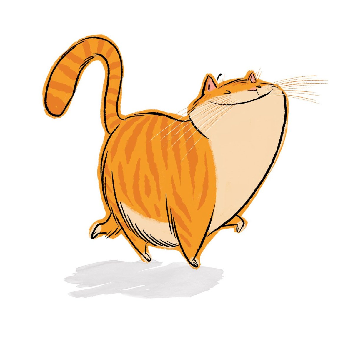 Рыжий кот мультяшный