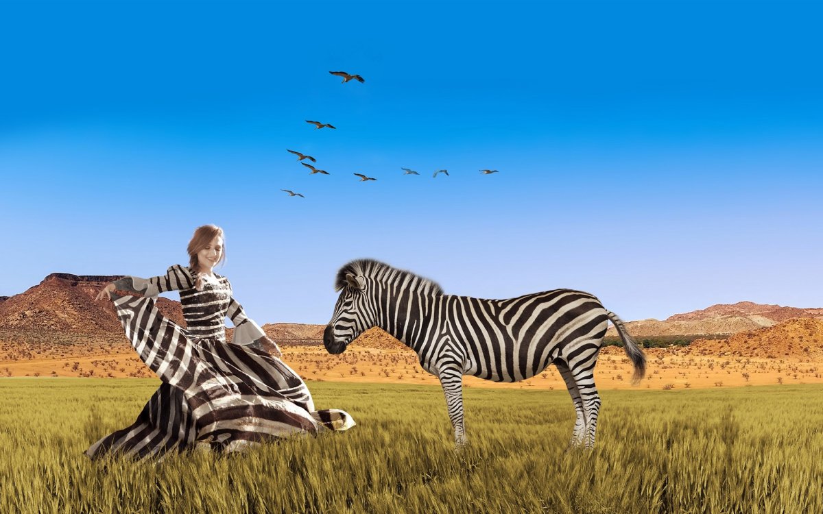 Женщина Зебра