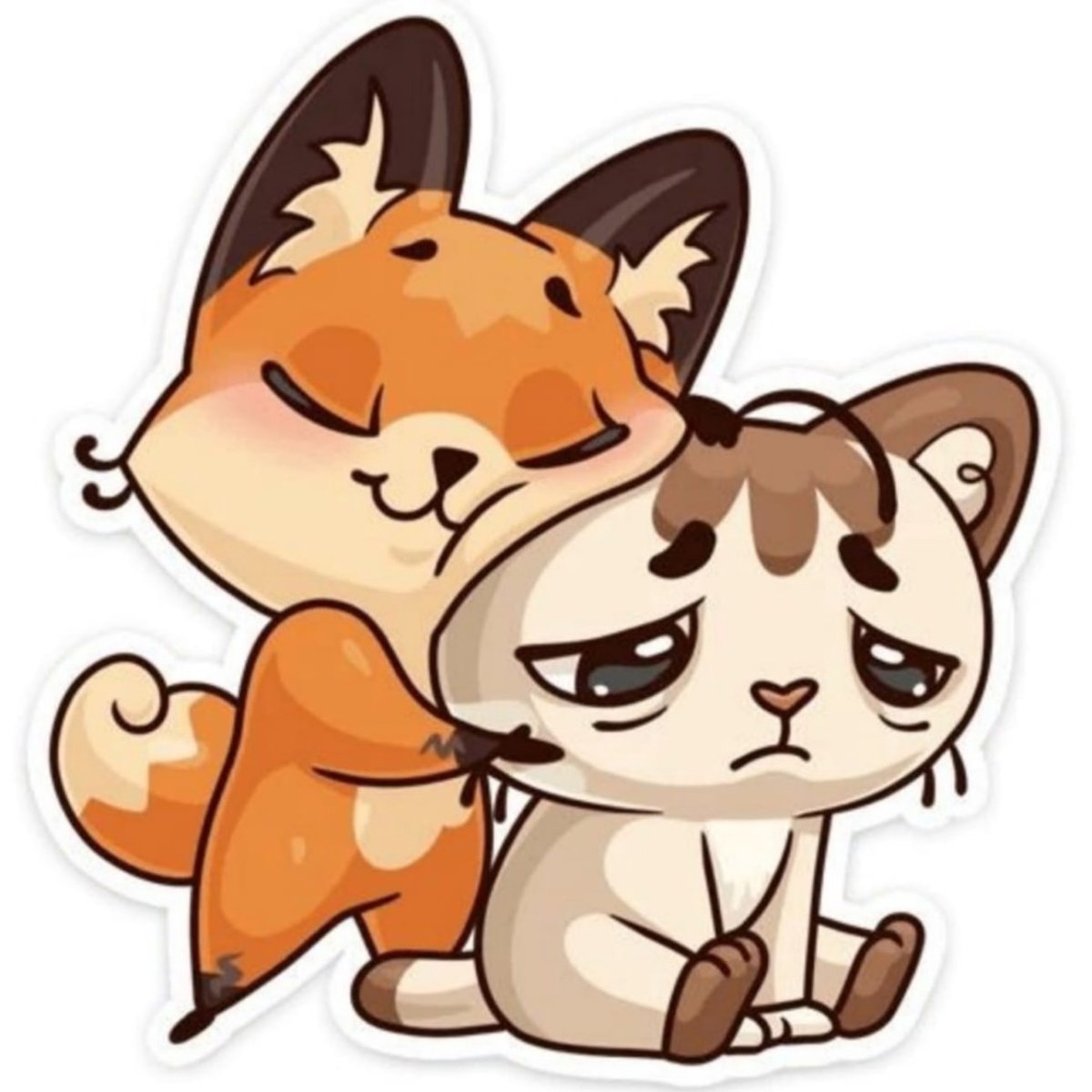 Стикер обнимаю