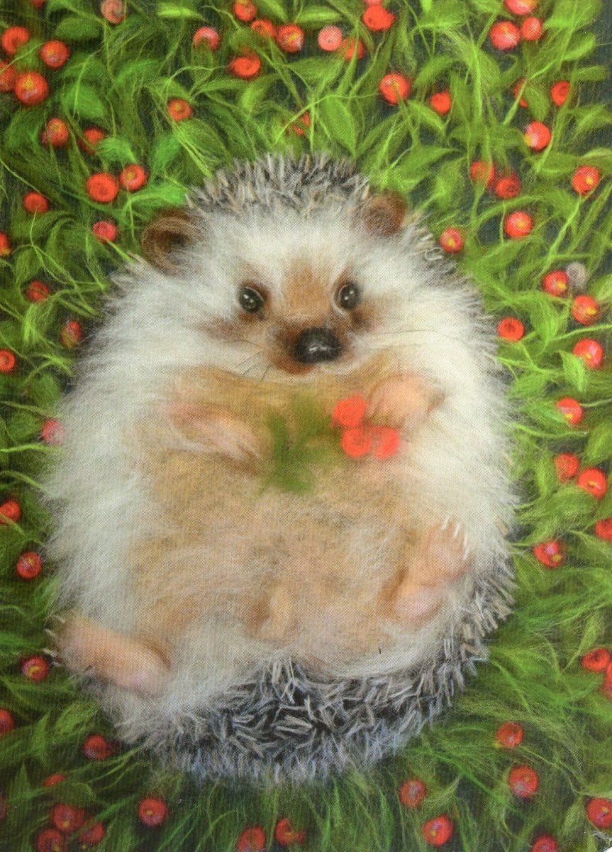 Живопись шерстью Ежик