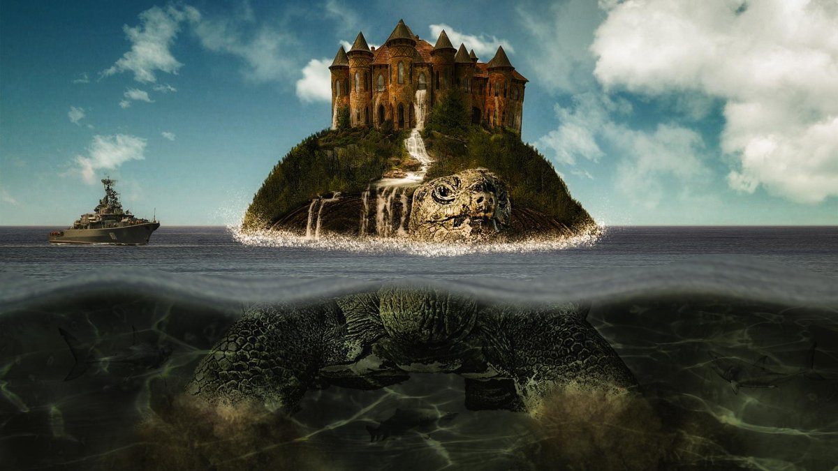 Остров в виде черепахи