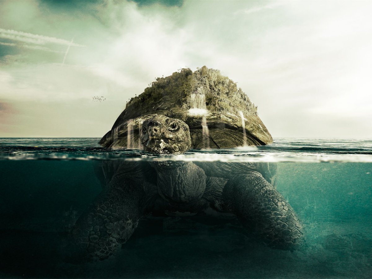 Остров в виде черепахи