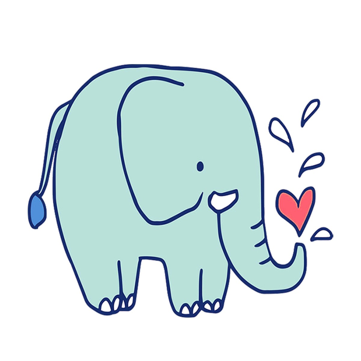 Слониха слонёнок и слон рисунок для детей