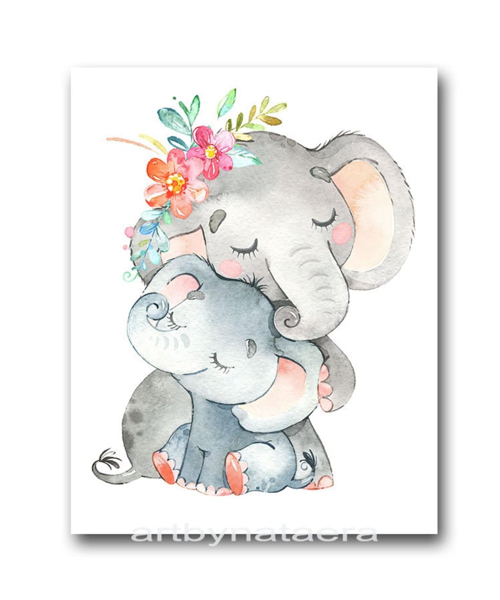 Слониха и Слоненок для детей