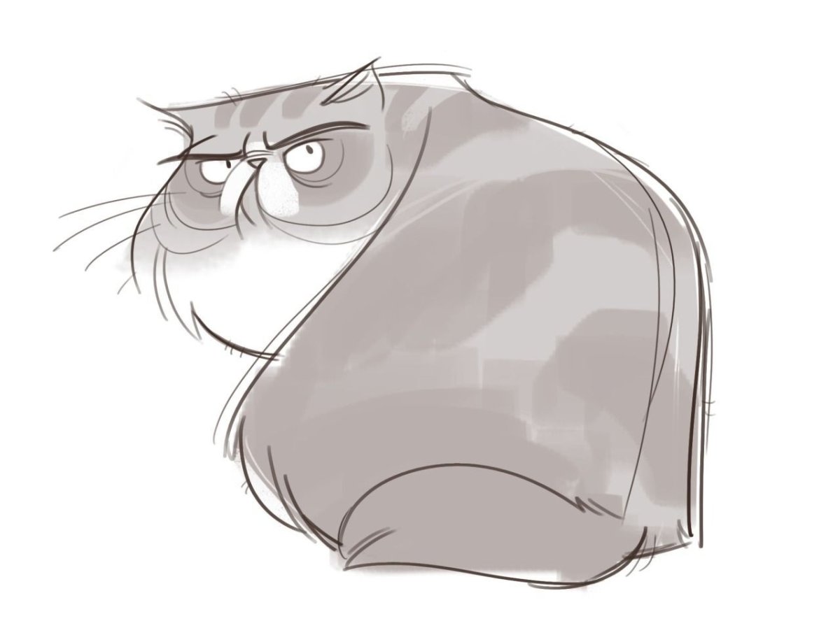 Недовольная мультяшка