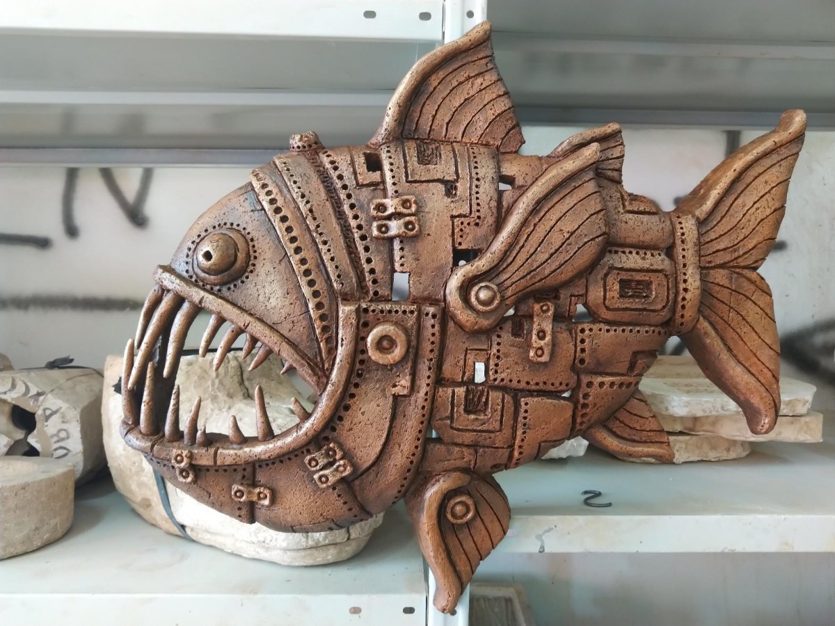 Чудо юдо рыба кит скульптура