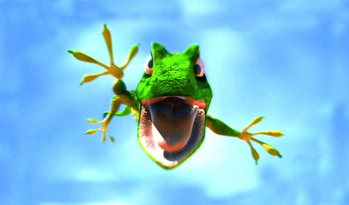 Ящерка выглядывает