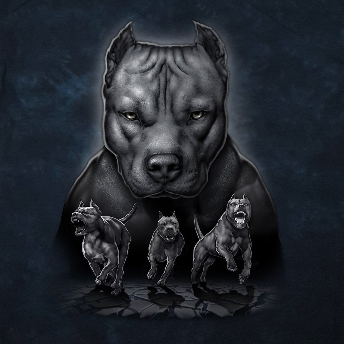 Питбуль арт