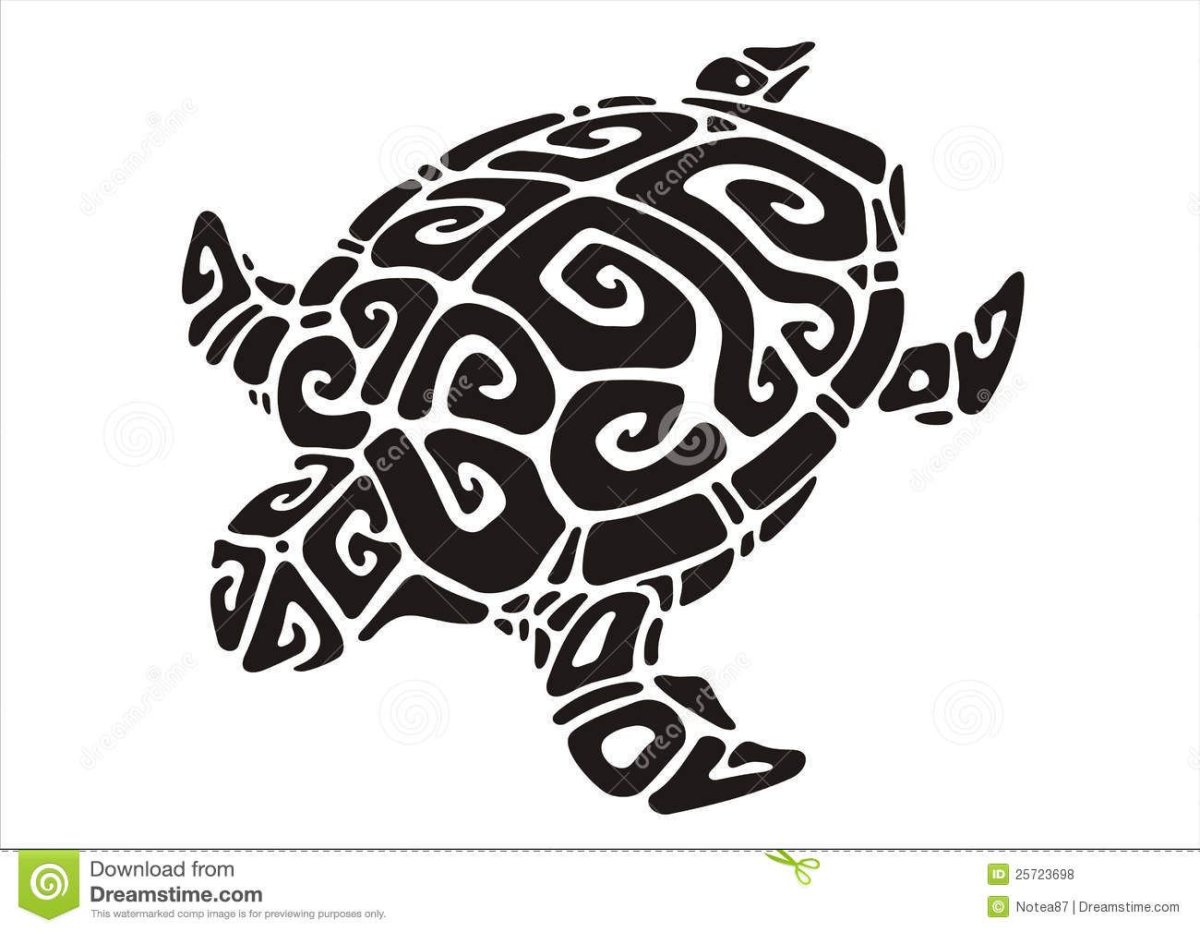 Тату черепаха вектор
