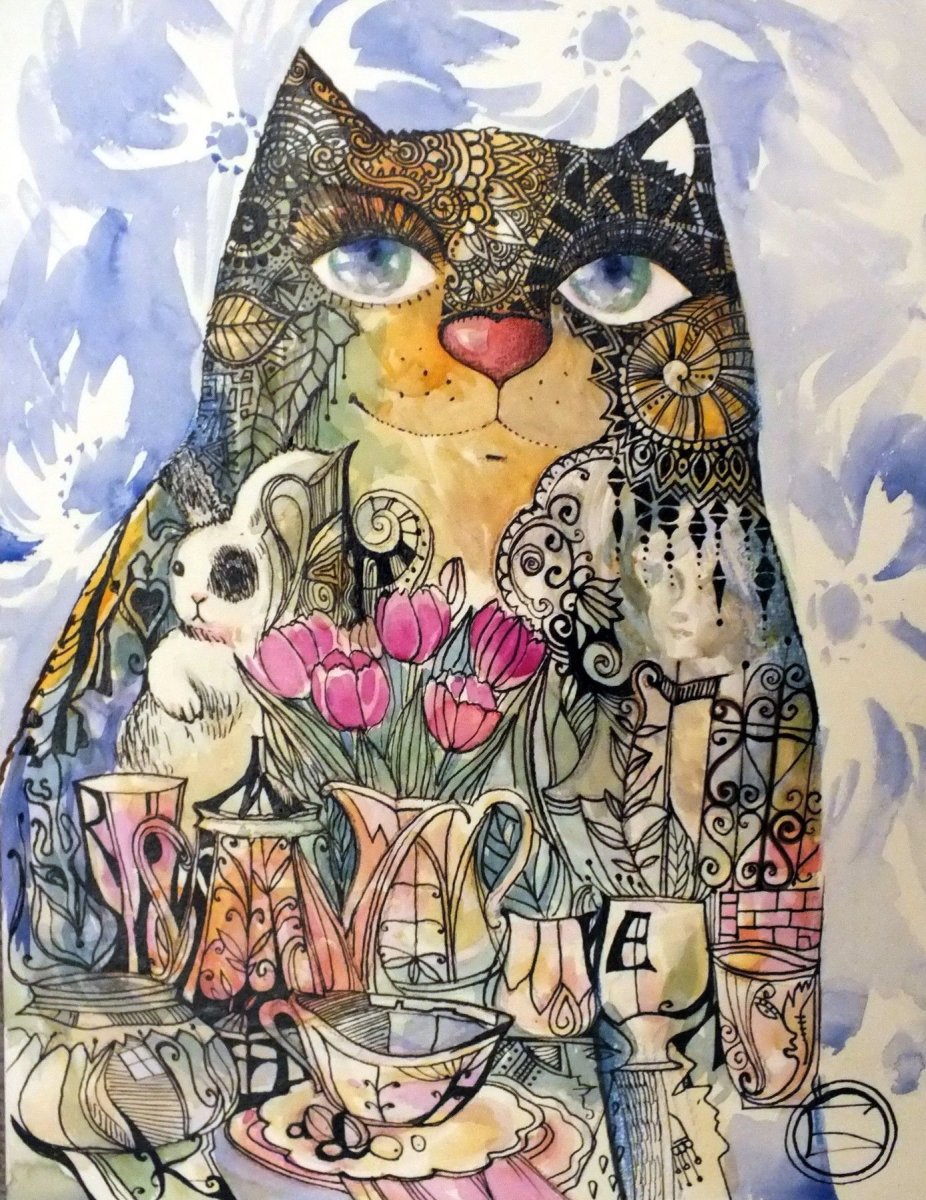 Забавные коты в живописи