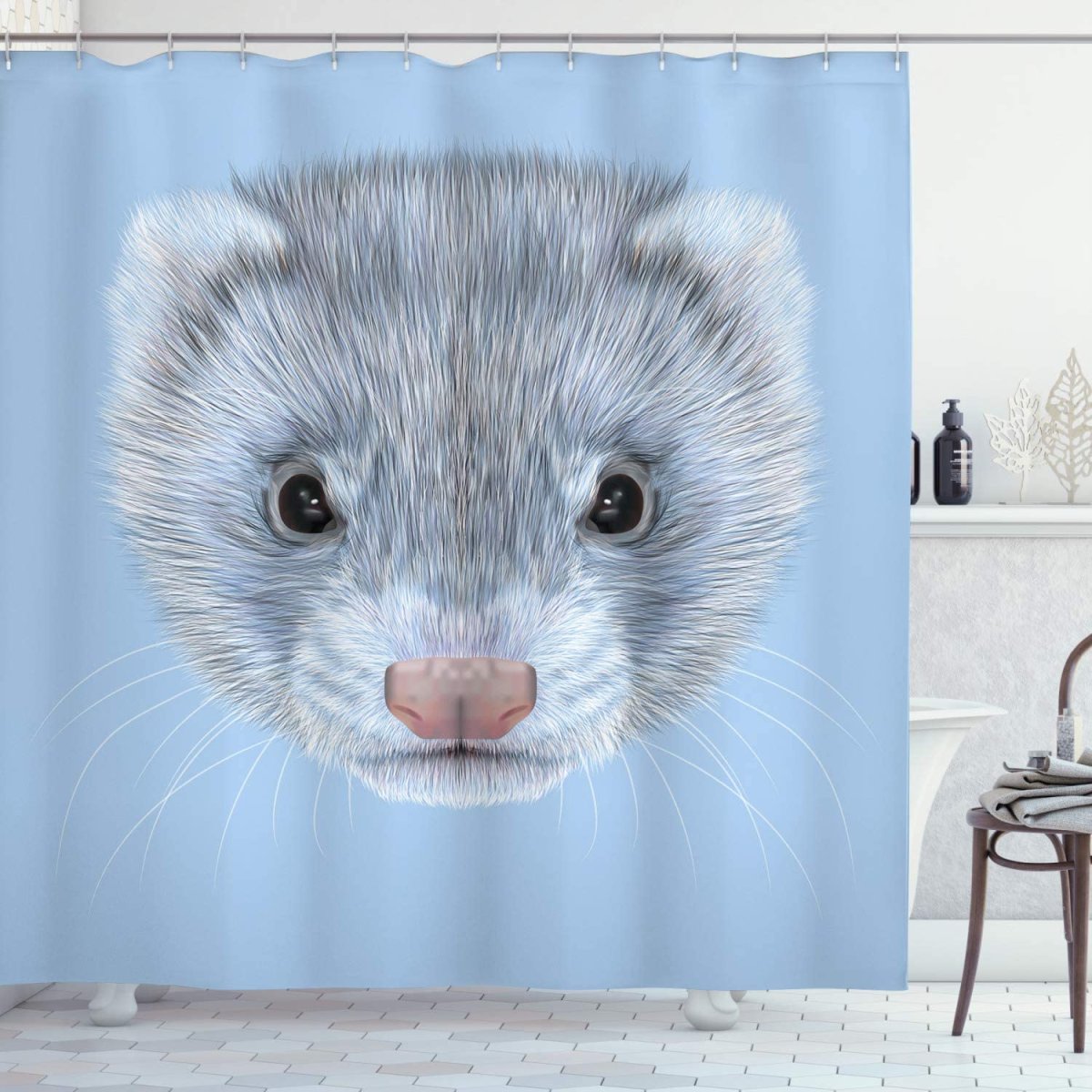 Мордочка белого хорька