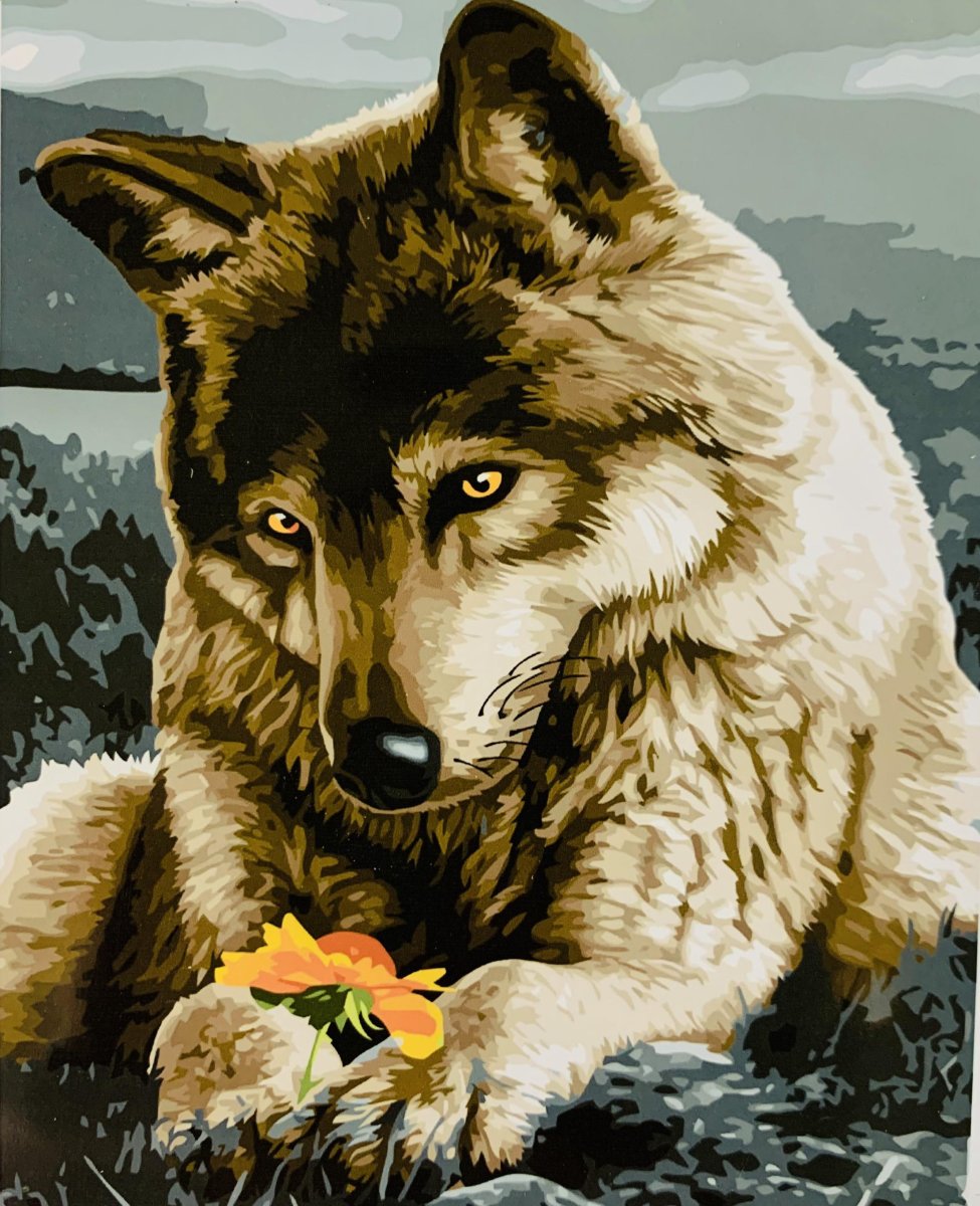 Huacan алмазная мозаика волки