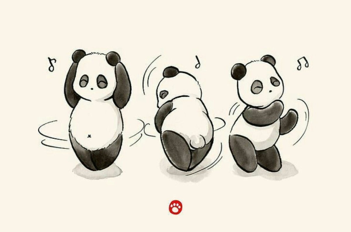 Панда валяется