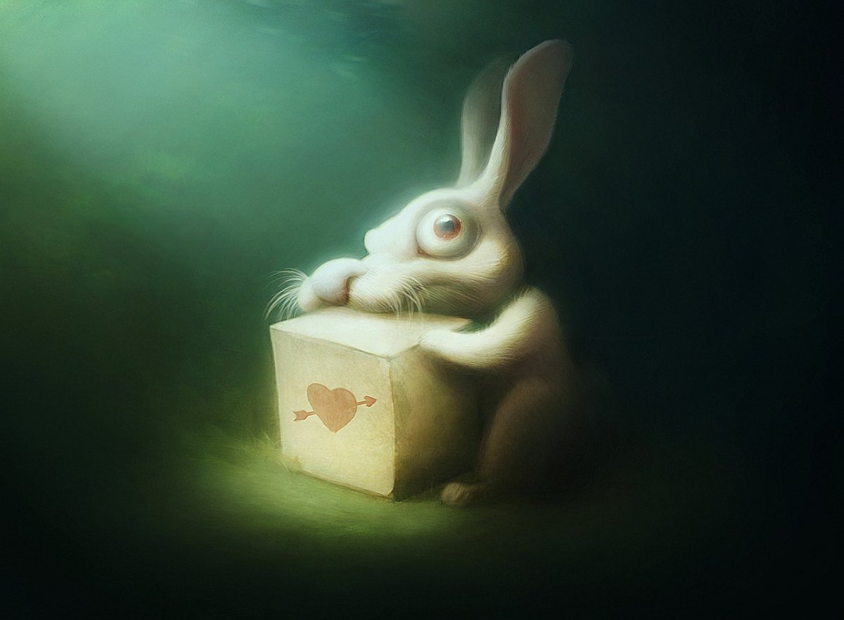 Зайка лежит