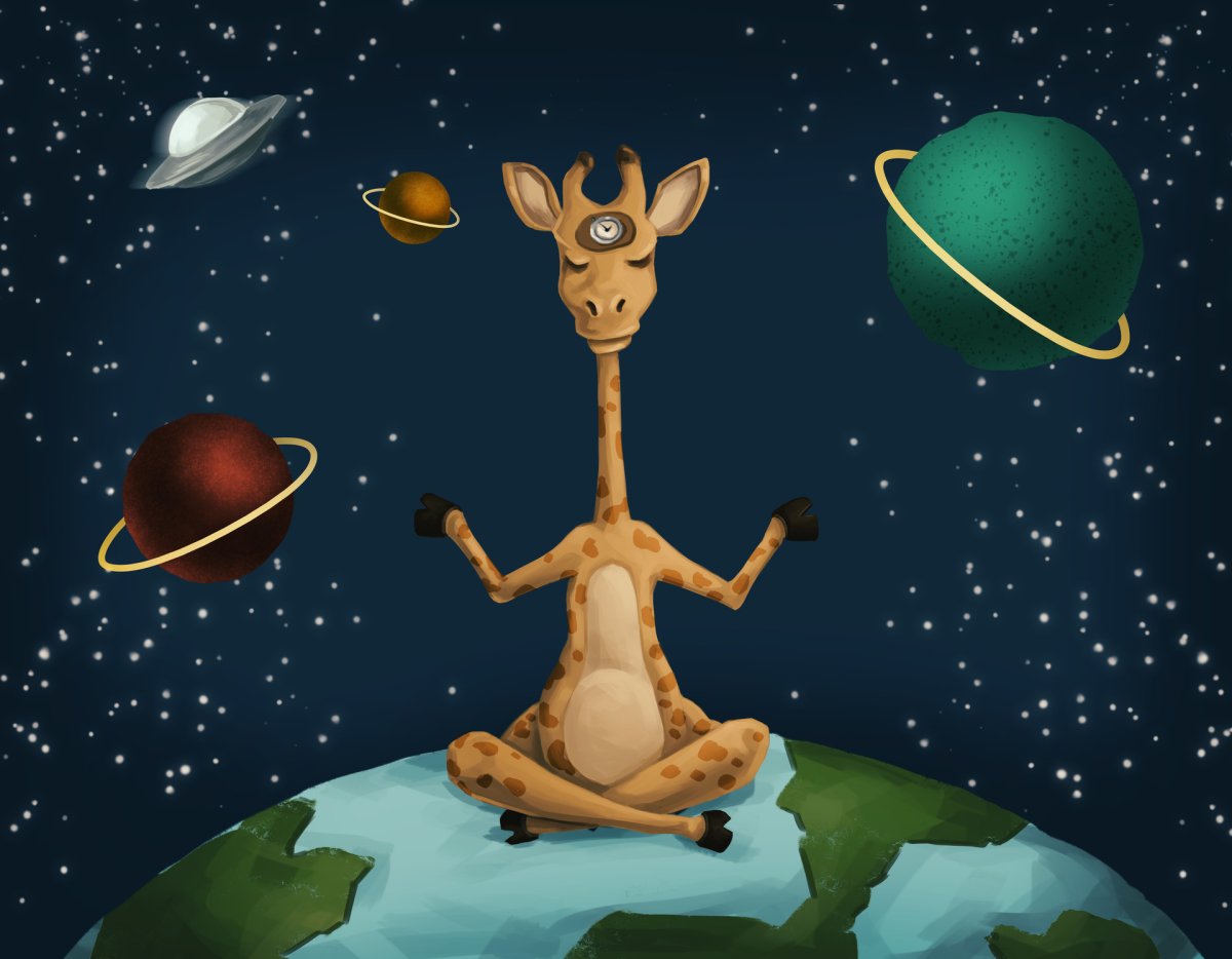 Жираф в самолете