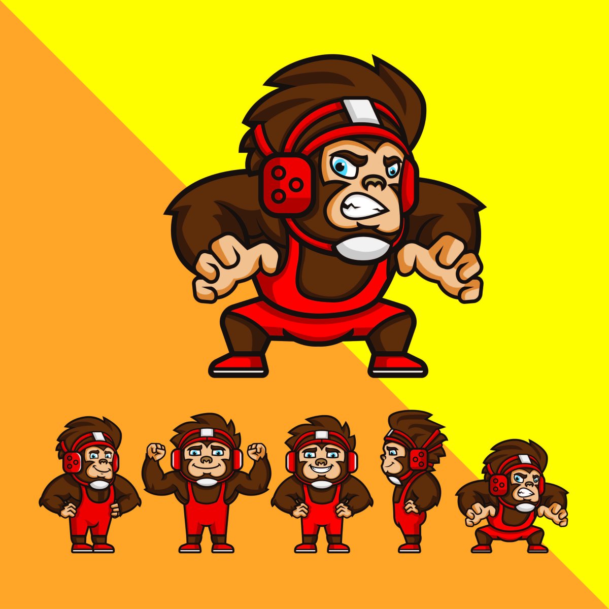 Три обезьяны в кепках