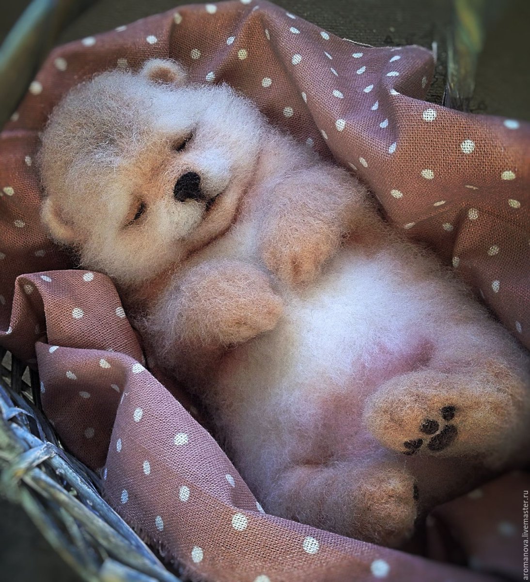 Щенки спящие фелтинг