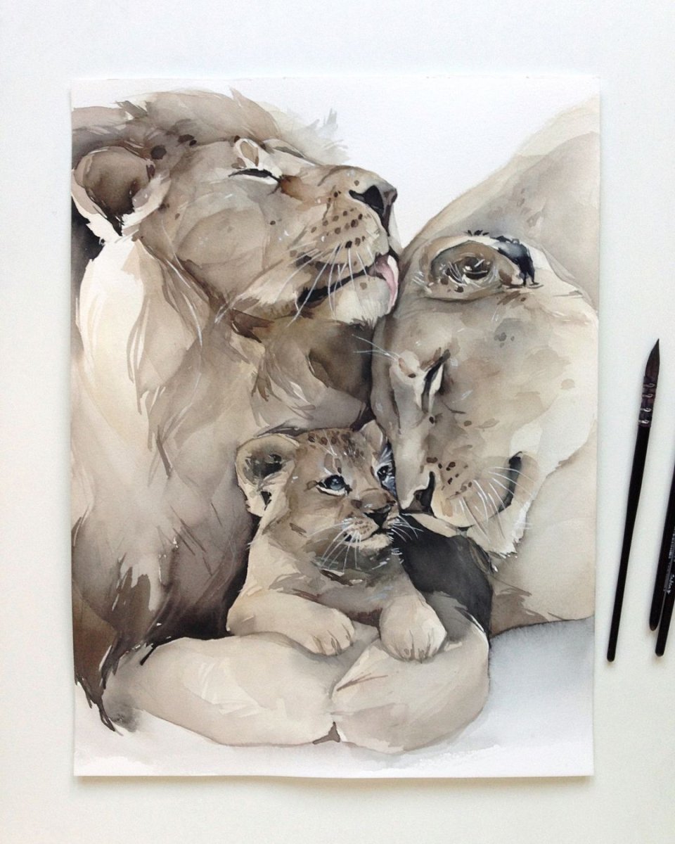 Забавные львята