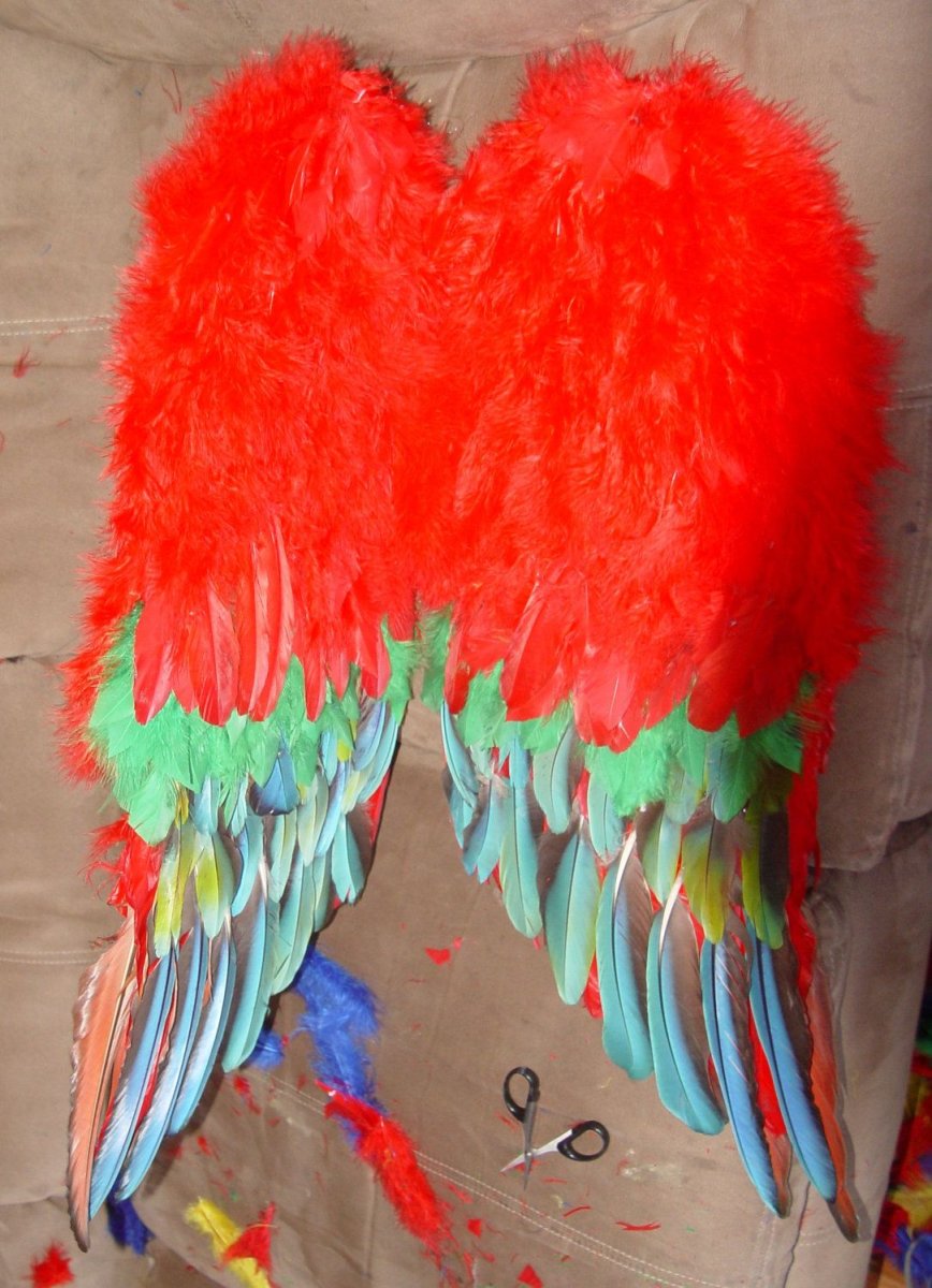 Крылья попугая костюм