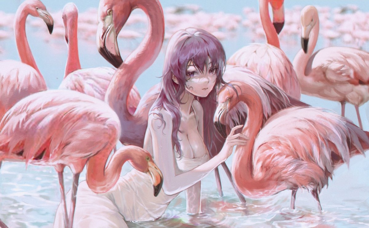 Фламинго летит мультяшная