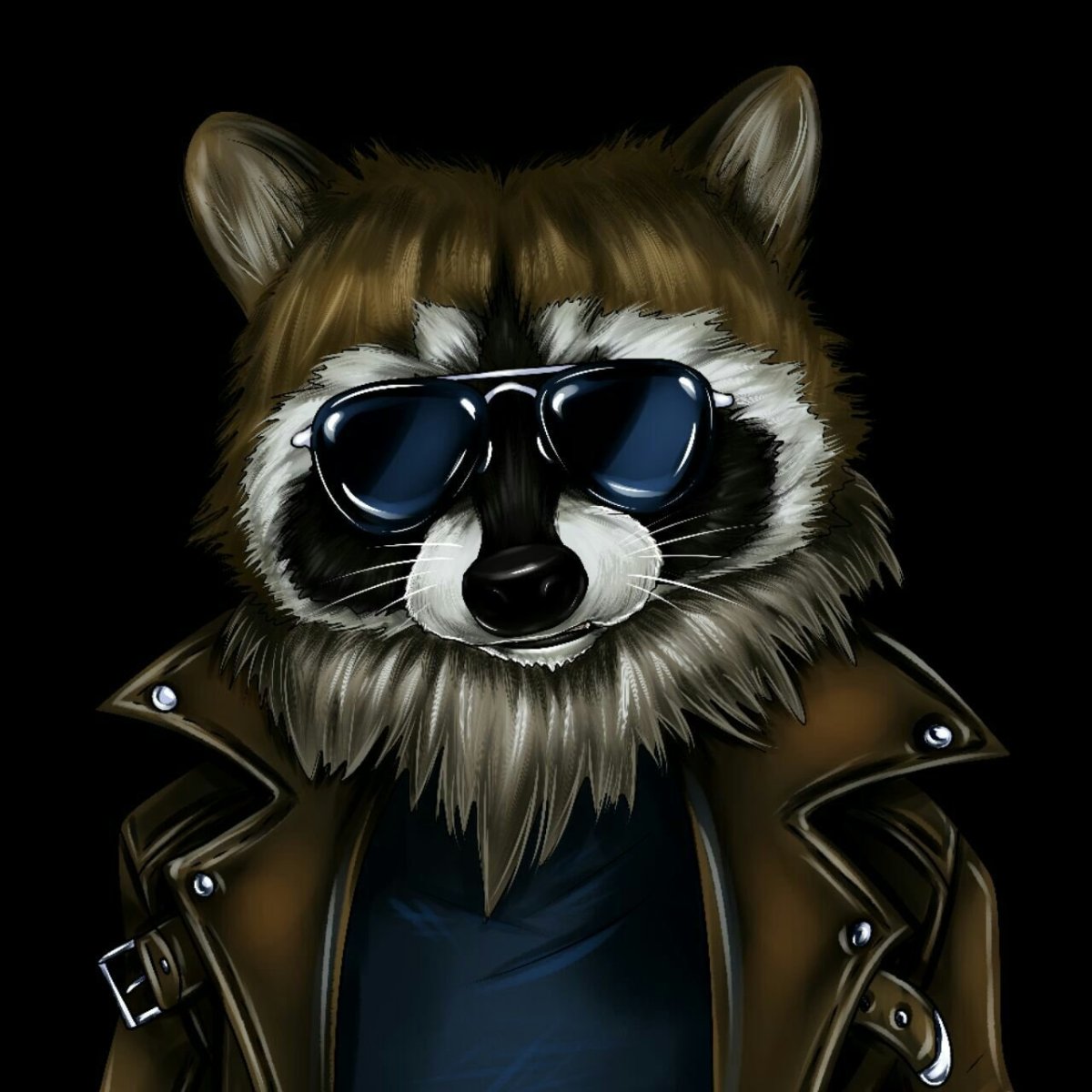 Енот темный арт