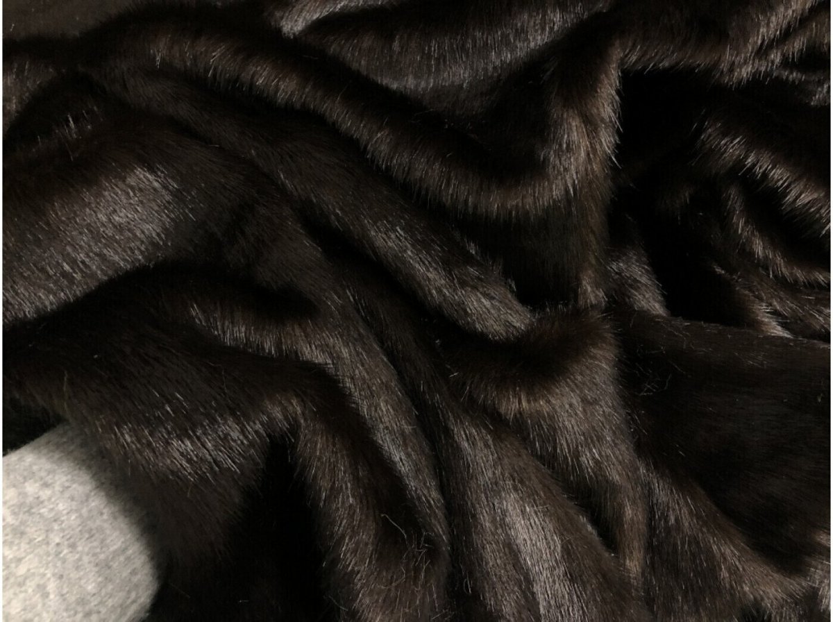 Черная норковая длинная