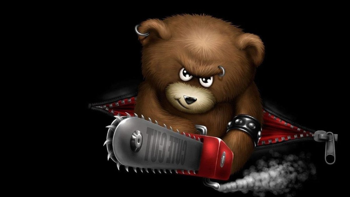 Медвежонок с бензопилой