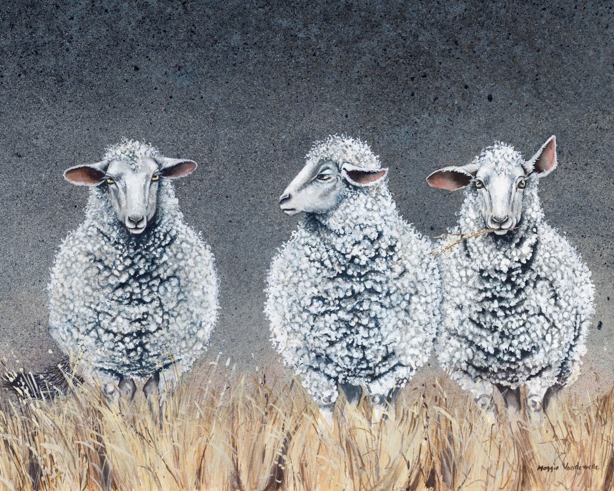 Стадо овец арт