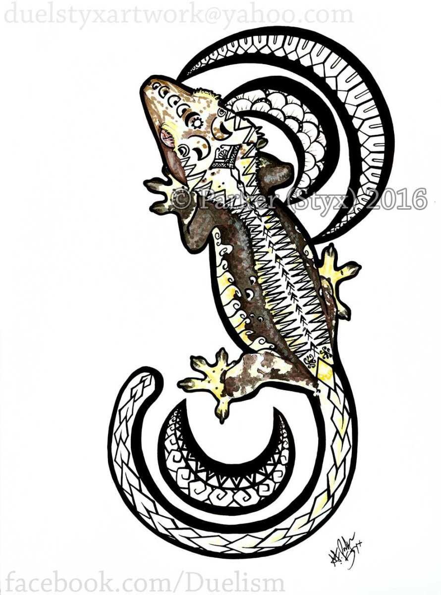 Ящерица для детей цветная