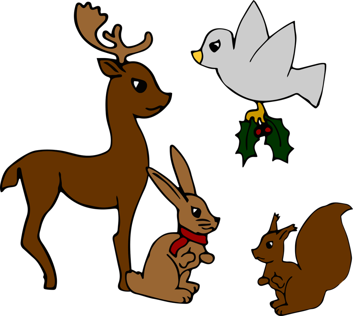 Белка и олень