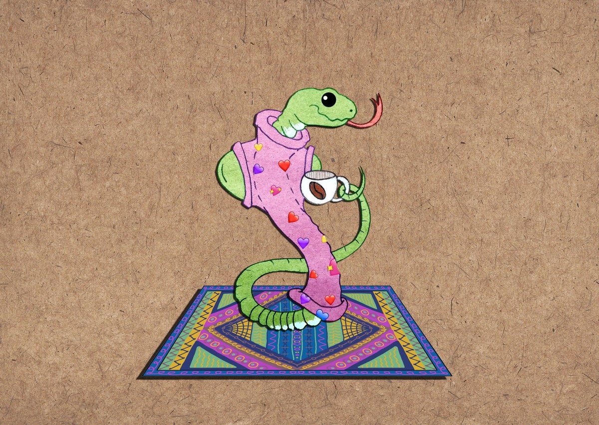 Мальчик и его друг питон